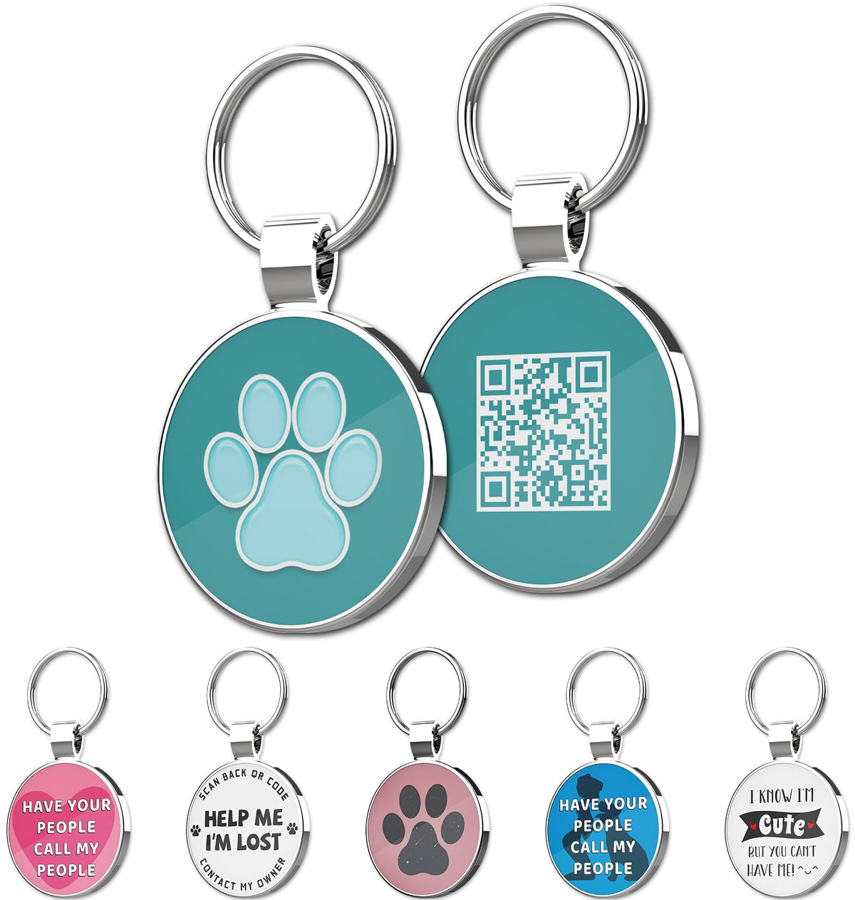 MYLUCKYTAG QR Code Dog Tags - Scan for Instant Pet Location Alert Email