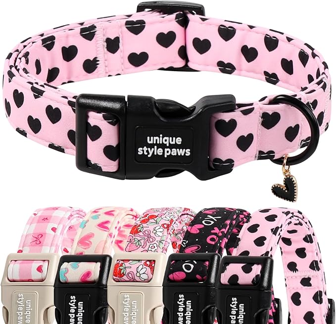 Unique style paws Dog Collar Metal Buckle Collar for Autumn Winter Christmas for Small Medium Large Boys Girls Dogs — S