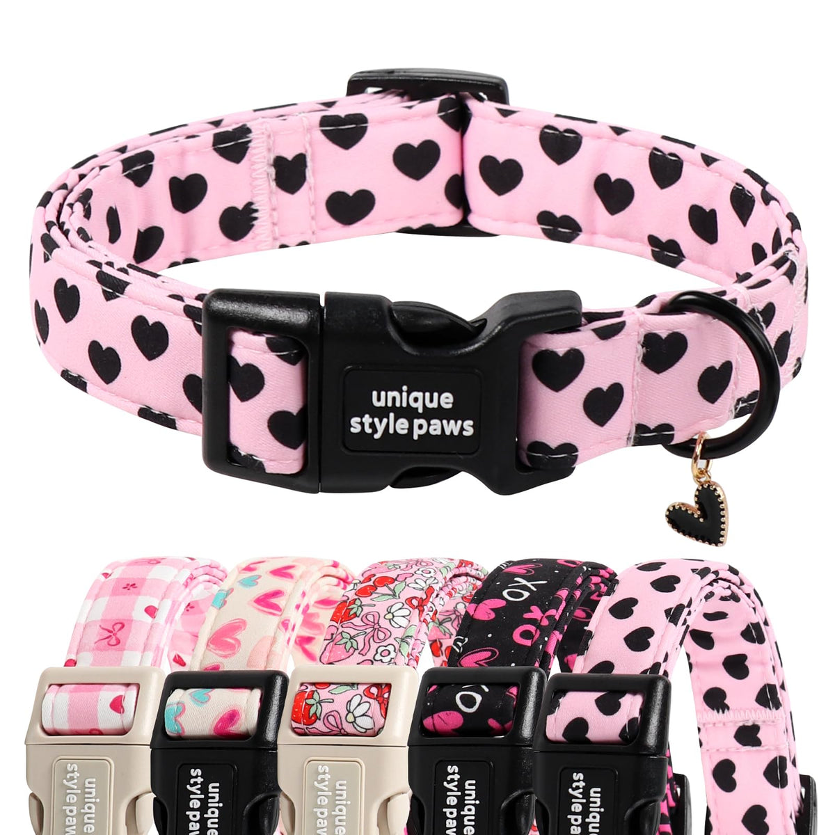 Unique style paws Dog Collar Metal Buckle Painting Banana Leaves Collar Gift Durable Cute Collar for Small Medium Large Boys Girls Dogs