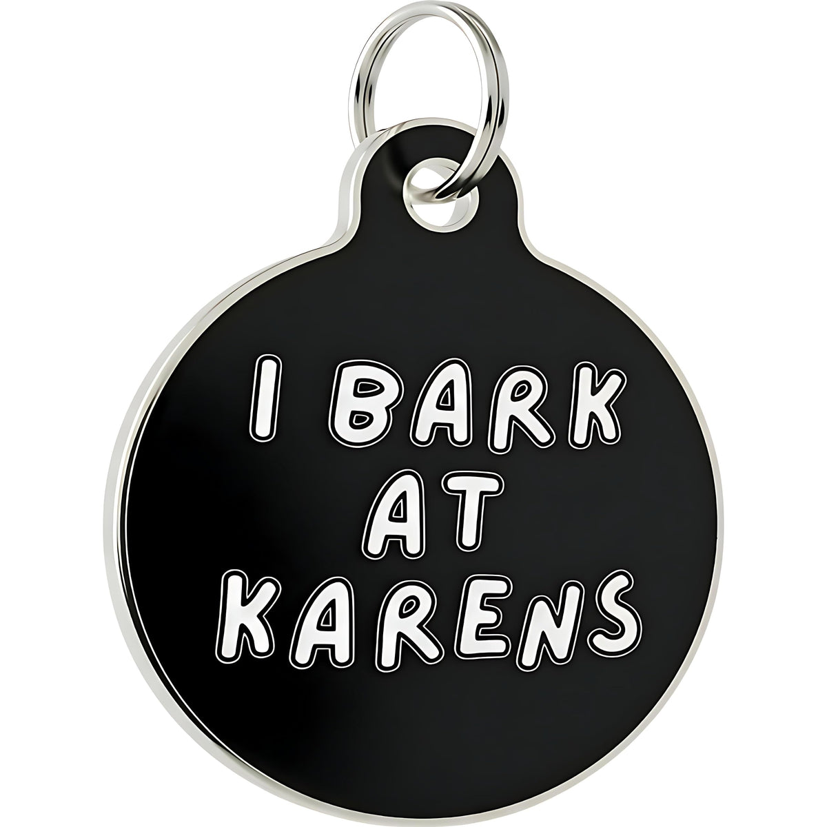 Bad Tags Personalized Dog and Cat ID Tags in 25+ Designs and 2 Sizes - 5 Lines of Custom Engraved Text - Funny Cute Personalized Pet Tags (Land Shark, Large (1.25 inch))