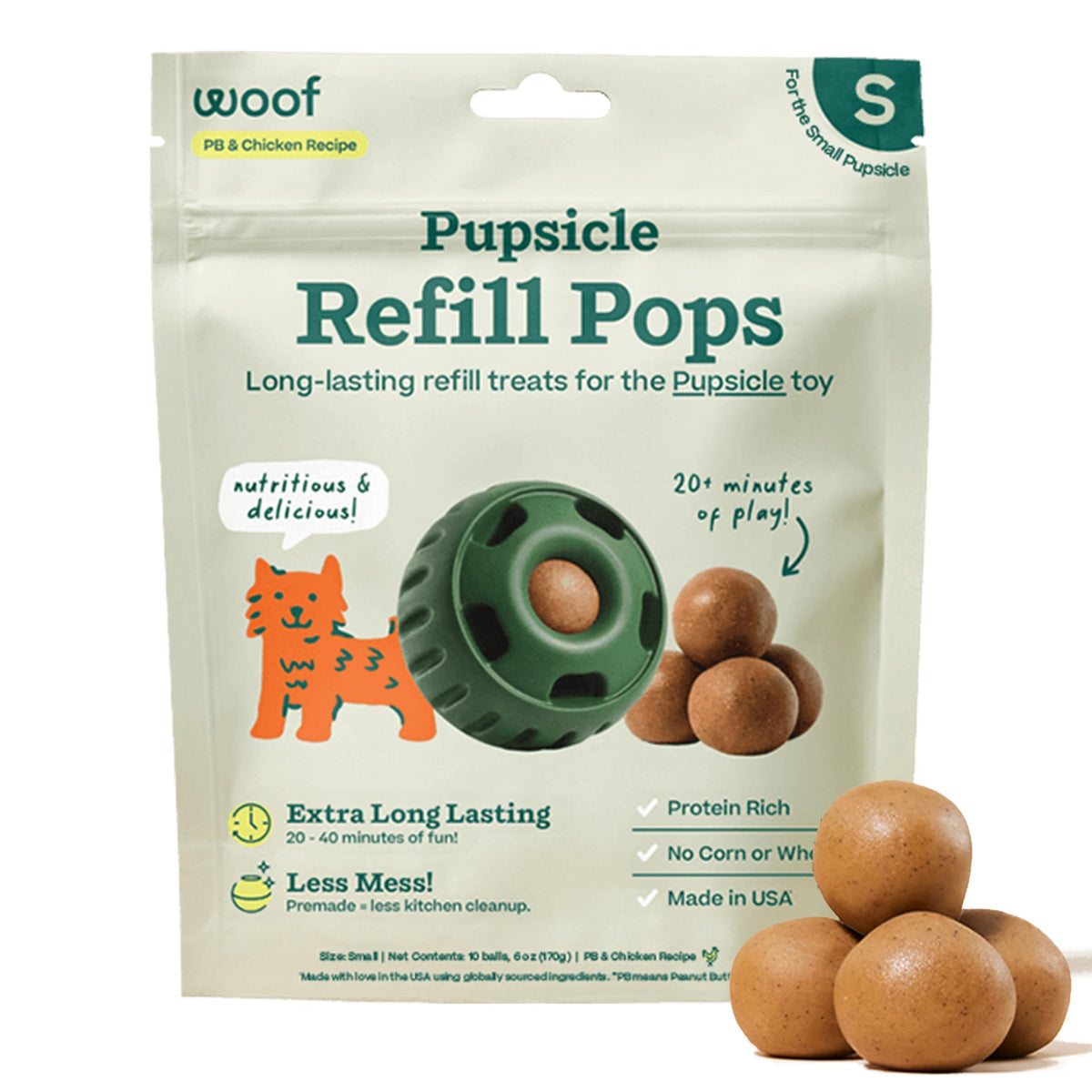 WOOF Pupsicle Birthday Refill Pops Dog Treats, XL