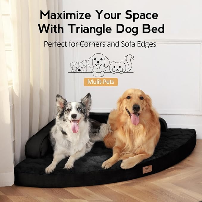 MEKIY Orthopedic Waterproof Dog Bed with Sides for Large Medium Dogs