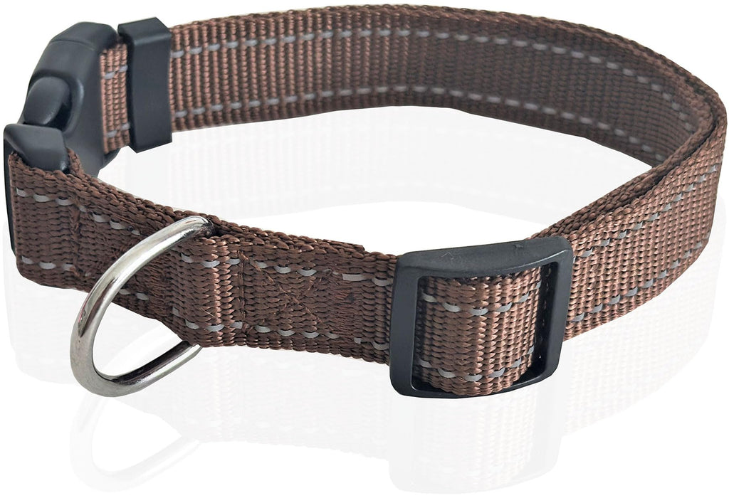 Adjustable Nylon Dog Collar, Reflective Collar 1 Inch 3/4 Inch 5/8 Inch Wide, for Large Medium Small Dogs