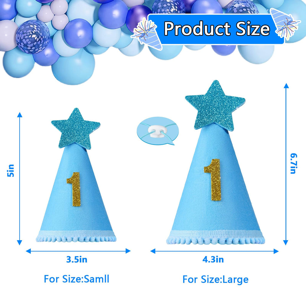 Agroon Blue Dog Birthday Set with Hat Bandana Numbers for Pet Puppy Boy