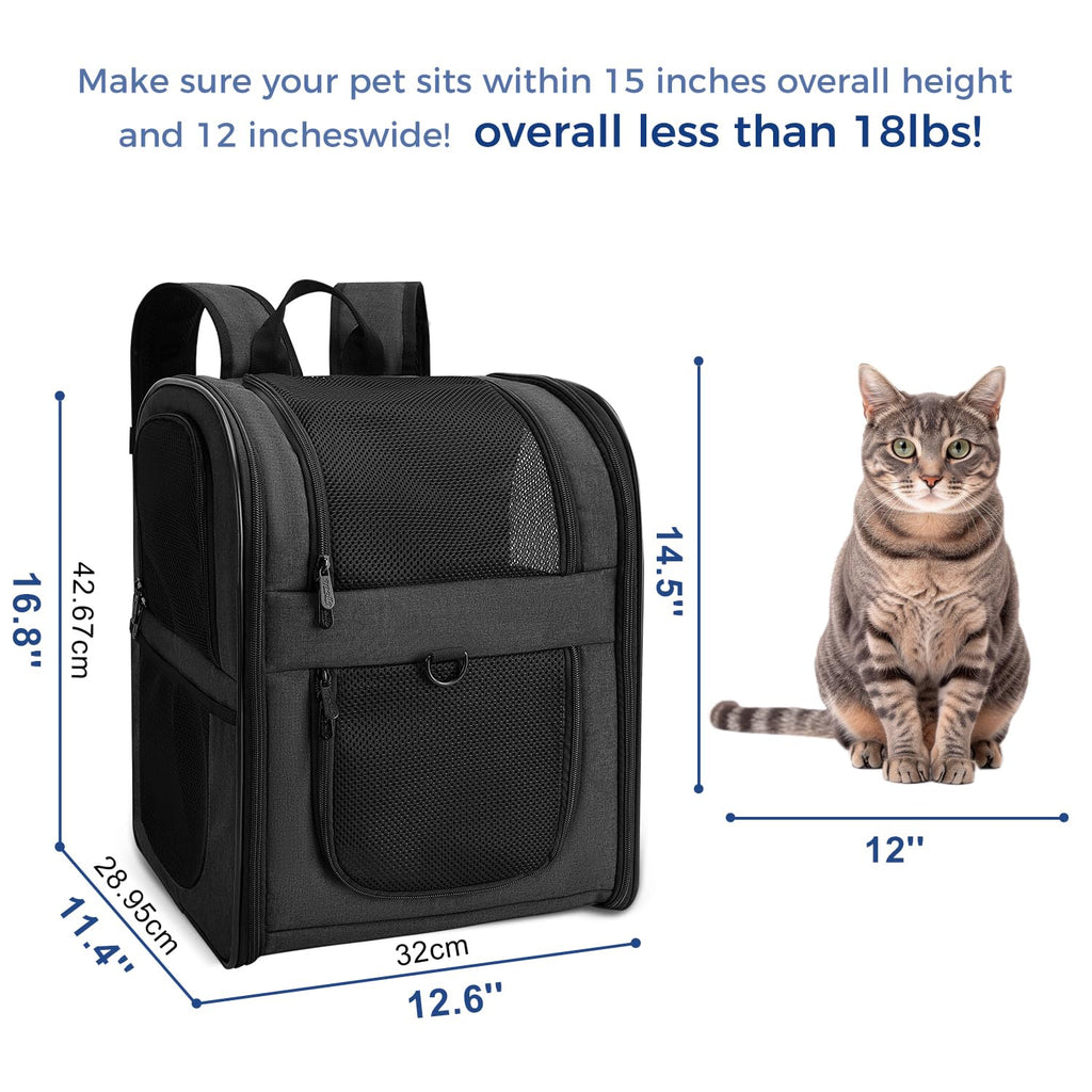 Apollo Walker Cat Carrier Backpack for Small Dogs and Cats Up to 18 lb