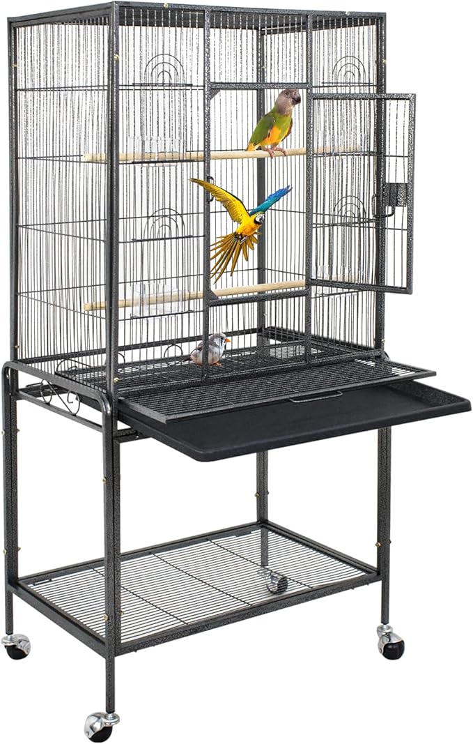 ZENY 53-Inch Parakeet Bird Cage, Wrought Iron Large Parrot Flight Birdcage