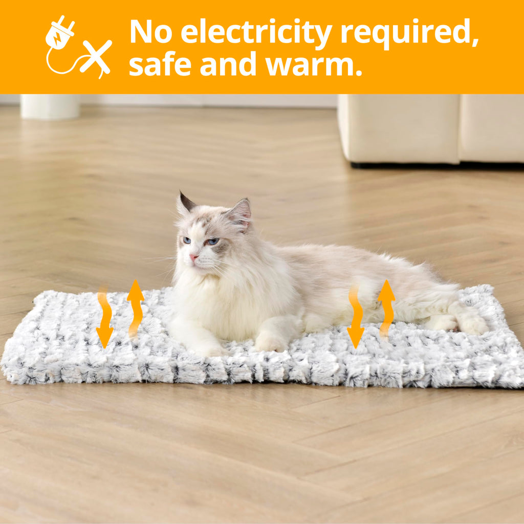 Petace Self Warming Cat Pad, 24" x 18", Gray