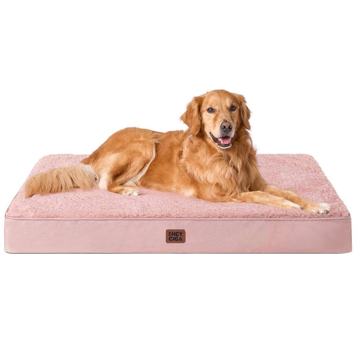 EHEYCIGA Orthopedic Dog Bed Large with Removable Washable Cover, 44IN Beige