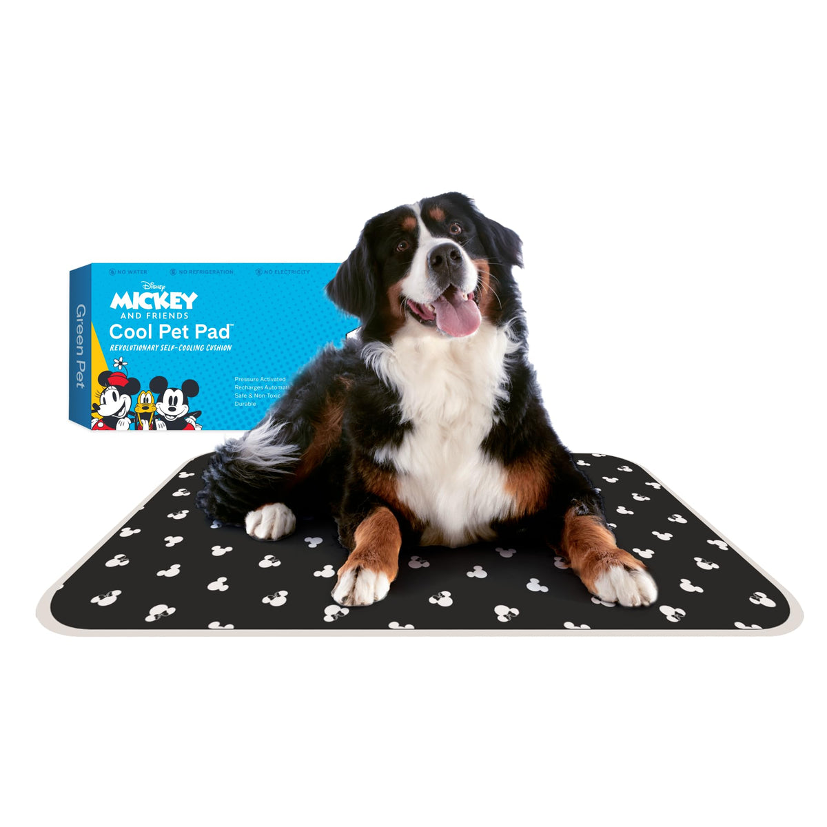 The Green Pet Shop Cool Pet Pad - Medium, Blue - Self-Cooling, Pressure Activated Mat for Dogs & Cats from 21-45 lbs - Non-Toxic Gel, No Water Needed
