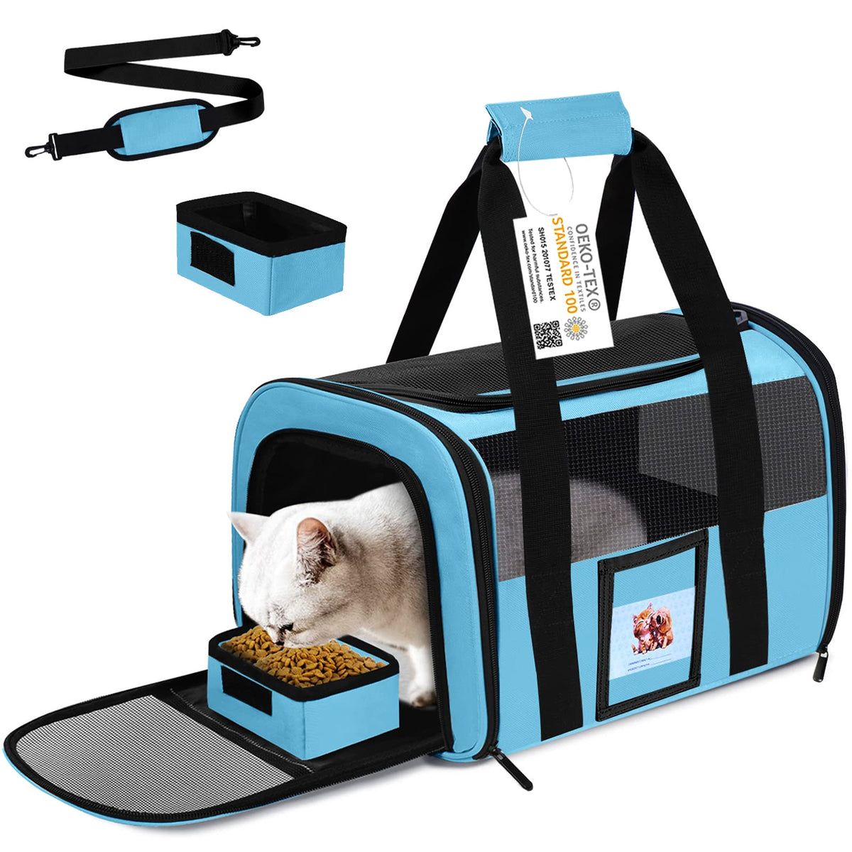 Seclato Cat Carrier Pet Carriers Airline Approved for Small Dogs Kitten Carriers for Small Medium Cats Under 15lb, Collapsible Soft Sided TSA Approved Travel Carrier, Pink