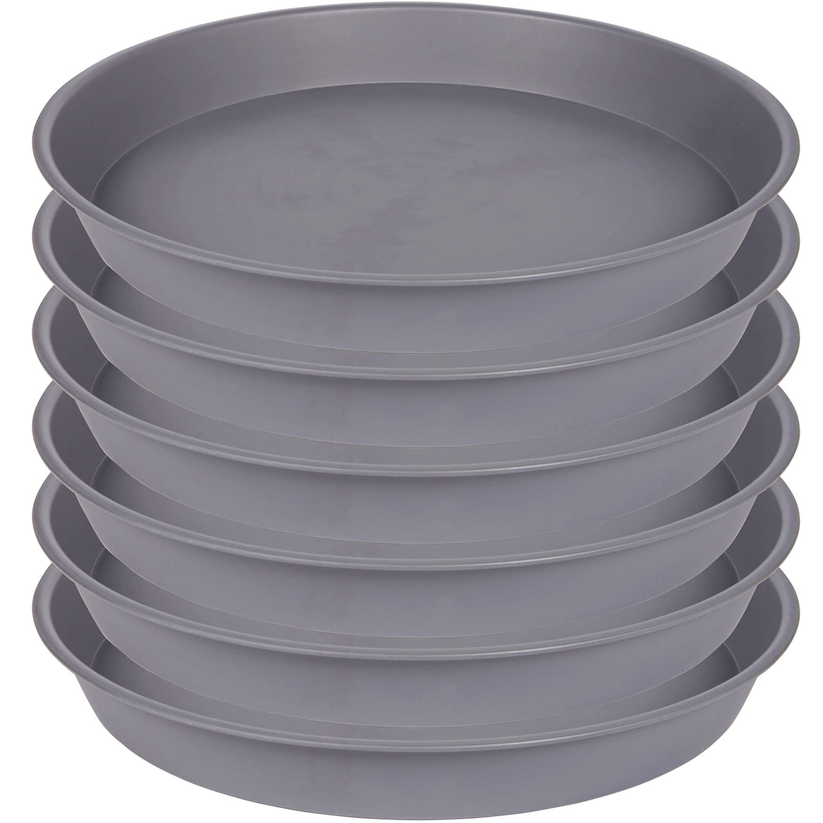 Bleuhome 6 Pack of 12 inch Plant Saucer, Heavy Duty Plastic Plant Saucer 12 inch Round, Plant Tray for Pots, Flower Saucers for Indoors, Garden Plate Bowls, Trays for Planter 10"/11"/12" (Black)