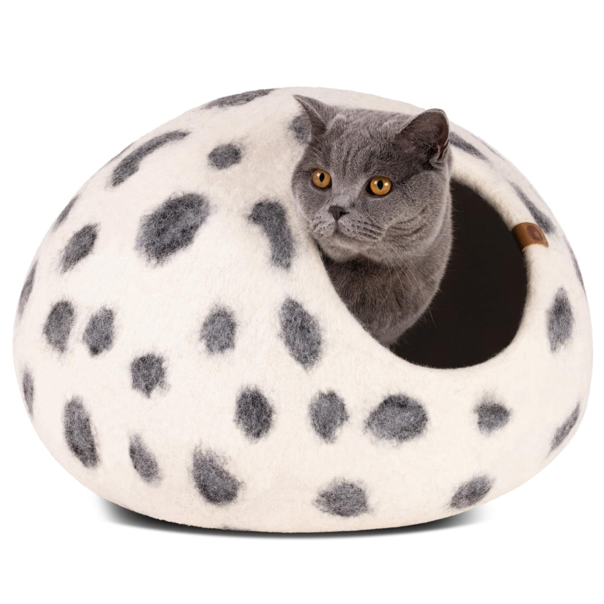 MEOWFIA Cat Cave - Merino Wool Bed for Indoor Cats (Cloud Nap Blue, Large)