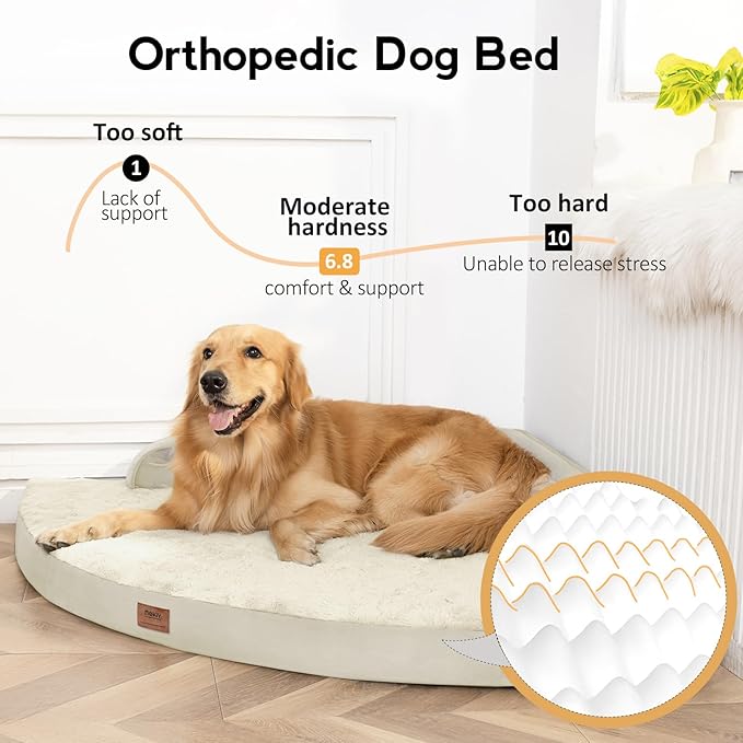 MEKIY Orthopedic Waterproof Dog Bed with Sides for Large Sizes Dogs
