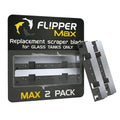 Flipper Max Aquarium Algae Remover for Fish Tank Cleaner Replacement Blades, Pack of 2 - Glass Scraper Blades for Cleaning Kits - Water Cleaning Accessory
