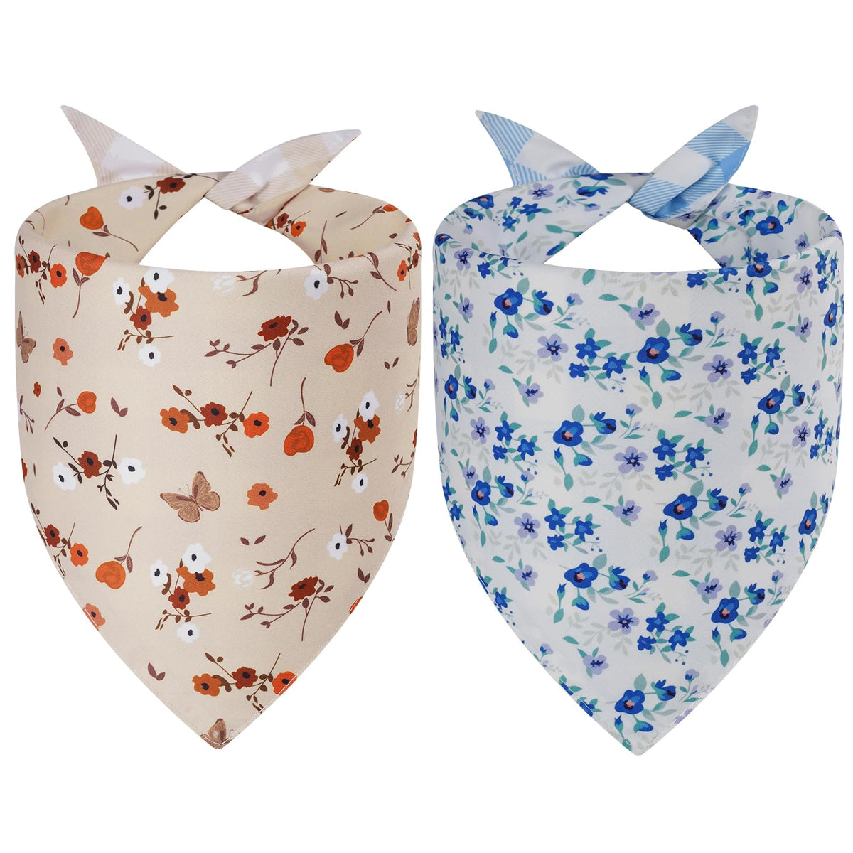 Agroon Cute Christmas Dog Bandanas Small 2PCS, Holiday Scarf for Boy Girl