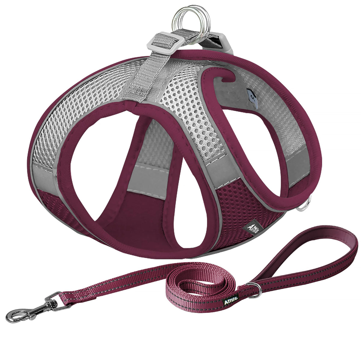 AIITLE Medium Dog Harness and Leash Set, Step-in Puppy Pet Vest, Blue L
