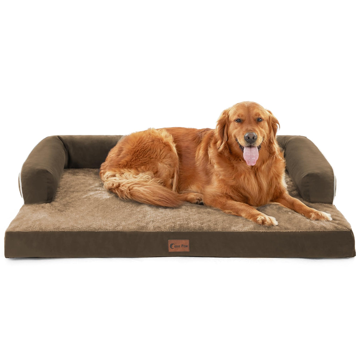Casa Paw Orthopedic Washable Dog Bed for Extra Large Dogs, 45x35in, Grey