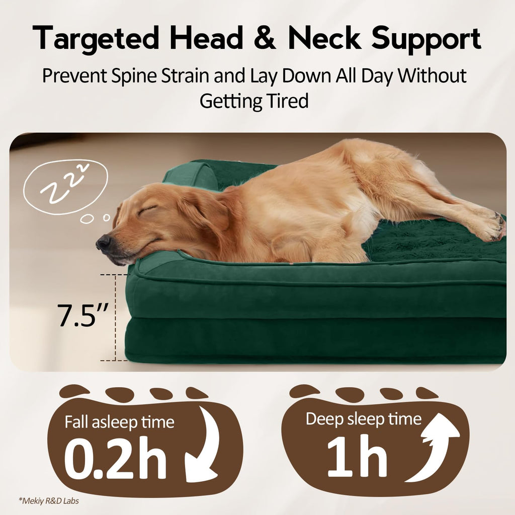 MEKIY Orthopedic Waterproof Dog Bed with Sides for Large Sizes Dogs