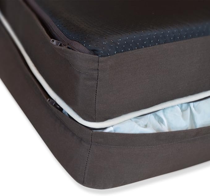 PetFusion Ultimate Dog Bed, Orthopedic Memory Foam, Multiple Sizes and Colors, Medium Firmness Pillow, Waterproof Liner, YKK Zippers, Breathable 35% Cotton Cover