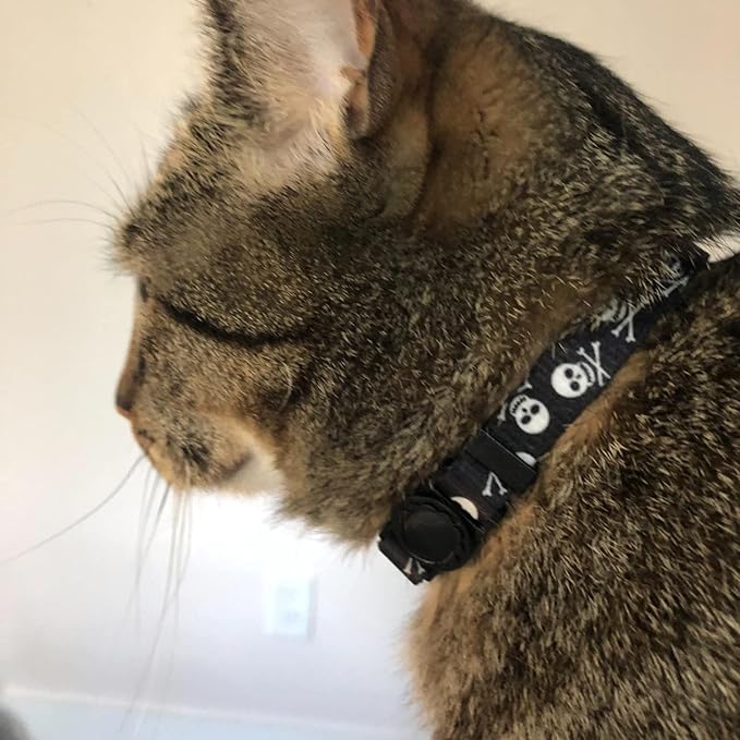 PUPTECK Cat Collar Breakaway with Bells, Adjustable Kitten Collar Outfit