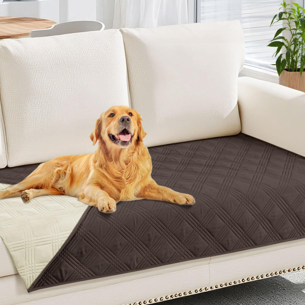 hyha Waterproof Reversible Dog Blanket, Soft Couch Cover for Dogs Washable