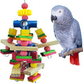 Cokliomc Parrot Toys for African Grey Parrots, Cockatoos, Small Macaws, Amazon Parrots Small and Medium Birds Natural Wooden Safe and Durable Chew Toys and Bird Cage Accessories