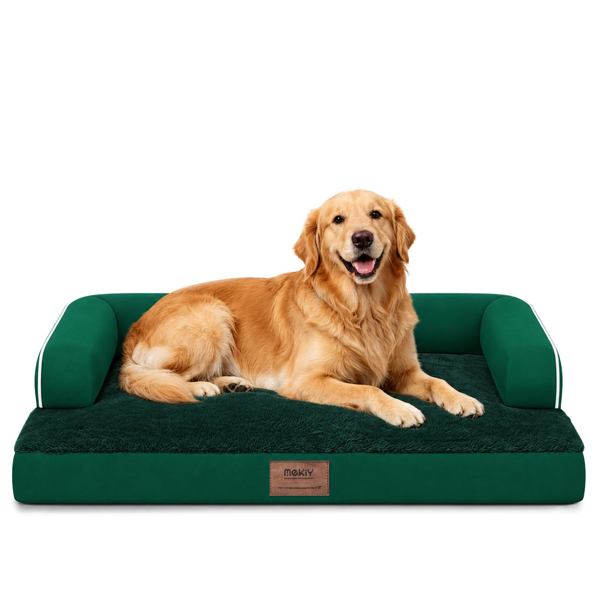 MEKIY Orthopedic Waterproof Dog Bed with Bolster for Extra Large Size Dogs