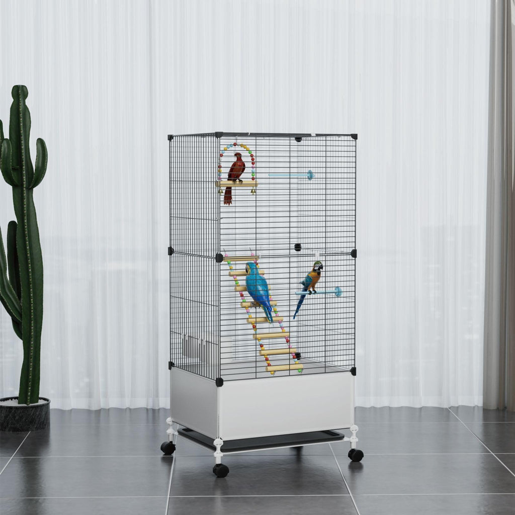 STILLCOVE Large Flight Bird Cage, with Bowls & Perches & Ladder & Swing