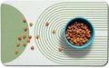 Dog Food Mats,Cat Absorbent Water Bowl Feeding Mats Pet Placemats for Food and Water Green Bohemia 16 * 24 inch