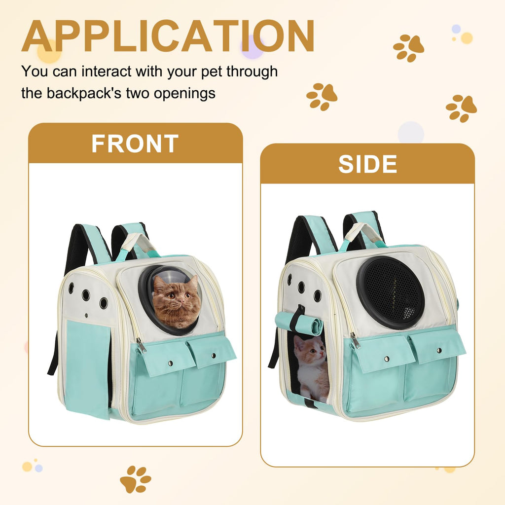 PETAXCELL Pet Backpack Carrier, Portable and Ventilated, Oxford Cloth, Dogs Cats and Small Animals Travel Bag 12.99", (Blue, 1 Pcs), Intended for Hiking/Camping/Traveling