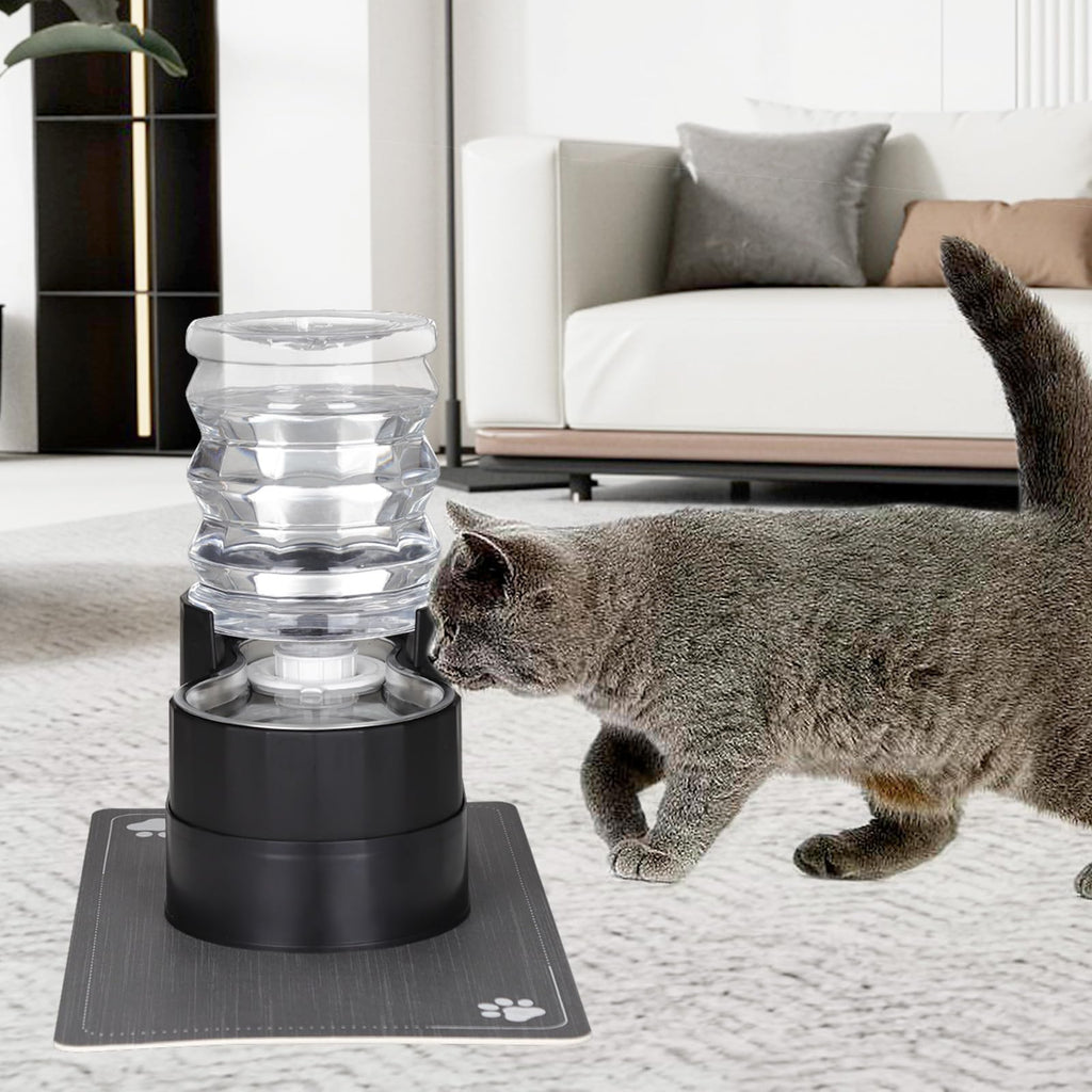 RIZZARI 5L Automatic Cat Water Dispenser: Elevated Filtered Cat Bowl