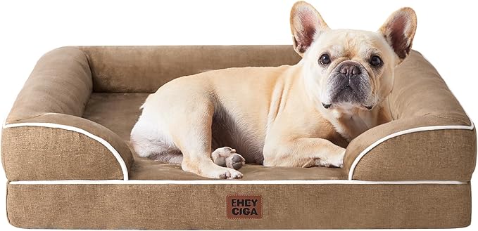 EHEYCIGA Orthopedic Dog Bed Medium Size Dog, Waterproof Washable Pet Beds