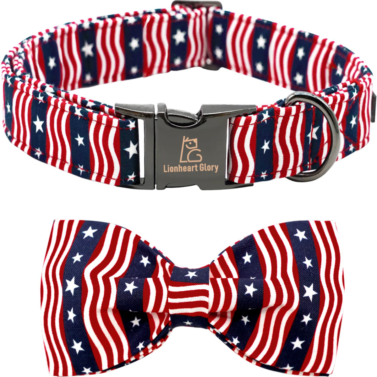 Lionheart glory Dog Bow Collar Blue and Black Plaid Dog Collar for X-Small Dogs,Boy Dog Collars with Bowtie Spring Summer Collars Soft Adjustable Pet Collar Bows