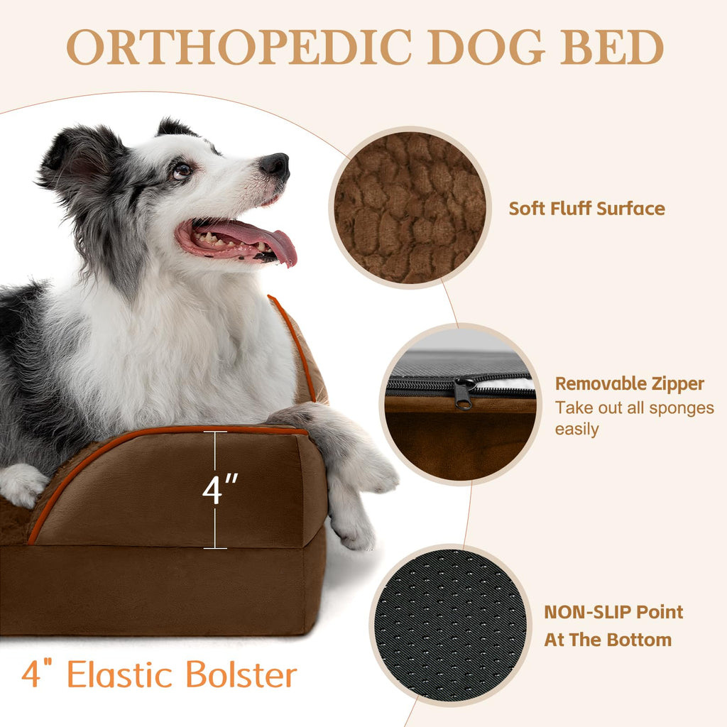 Comfort Expression Waterproof Orthopedic Dog Beds for Large Sized Dog