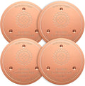 Mellbree 4-Pack Bird Bath Copper Disc, 0.6mm Reinforced 99.99% Pure Copper Cleaning Disk with Triple-Point Support for Physical Safe Clean Water All-Season (Sunflower)