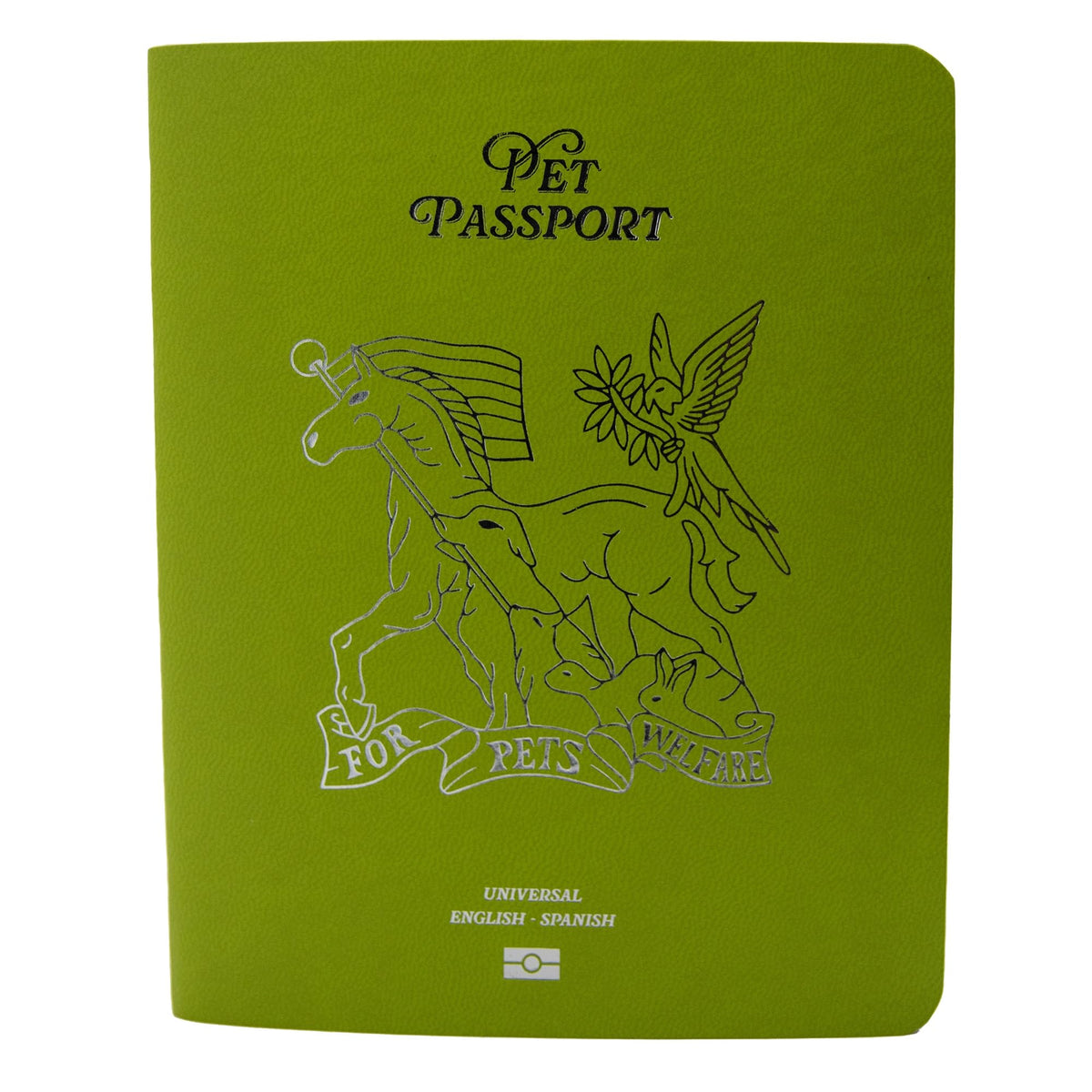 United Pet Club Color Premium PU Leather stitch-sewn Pet Passport Medical Record for Pet Health and Vaccination English + Spanish for Cat, Dog, Puppy and Kitten (Blue, Single)