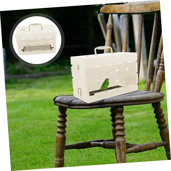 HANABASS Bird Carrier Travel Cage with Handle Portable Parrot Cage for Outdoor Trips Lightweight Bird Transportation Ventilated Small Pet Carrier 11.41 X 7.48 X 5.51 in