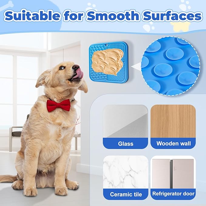 Lick Mat for Dogs, Slow Feeder with Suction Cups for Dog Anxiety Relief