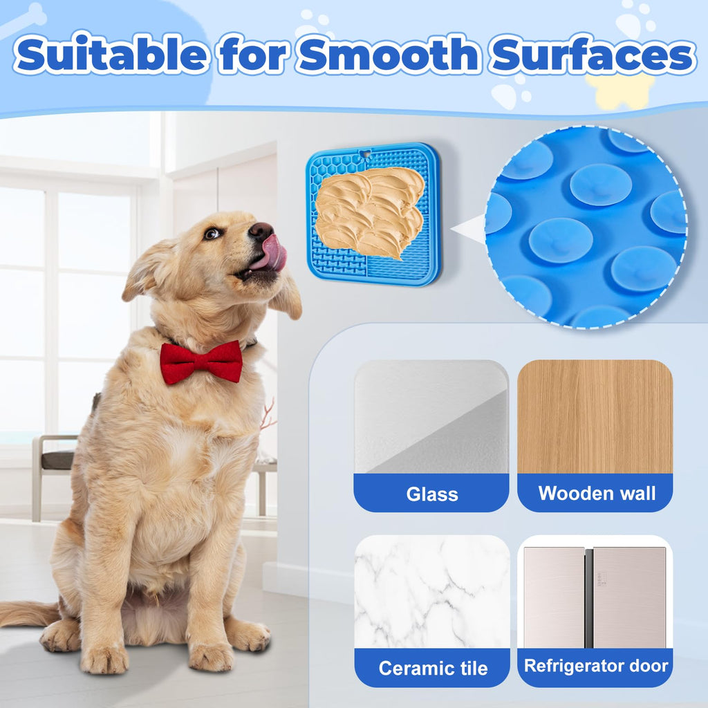Lick Mat for Dogs, Slow Feeder with Suction Cups for Dog Anxiety Relief