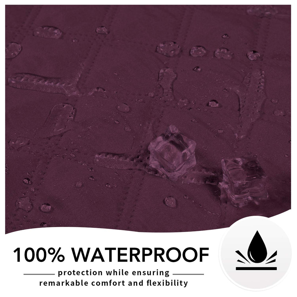 Easy-Going Waterproof Dog Bed Cover, Non-Slip Pet Blanket, 86x82in, Wine