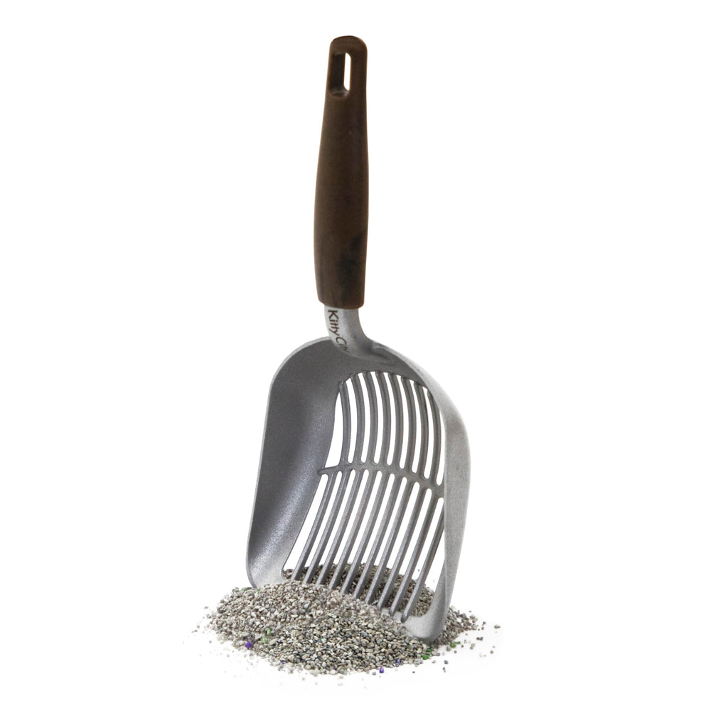 Kitty City Metal Cat Litter Scoop – Durable Non-Stick Aluminum Cat Scoop with Ergonomic Handle, Wide Slotted Design for Easy Cleaning, Reusable & Long-Lasting