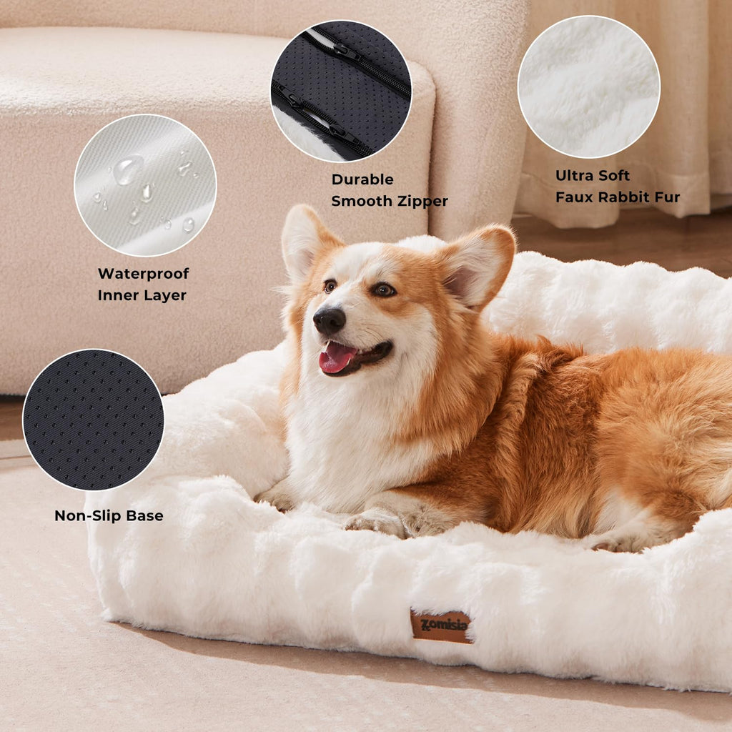 ZOMISIA Orthopedic Cat Couch Bed for Indoor Cats, Removable Washable Cover