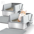Exovyn Stainless Steel Litter Box,Metal Cat Litter Box,Medium Cat Litterbox