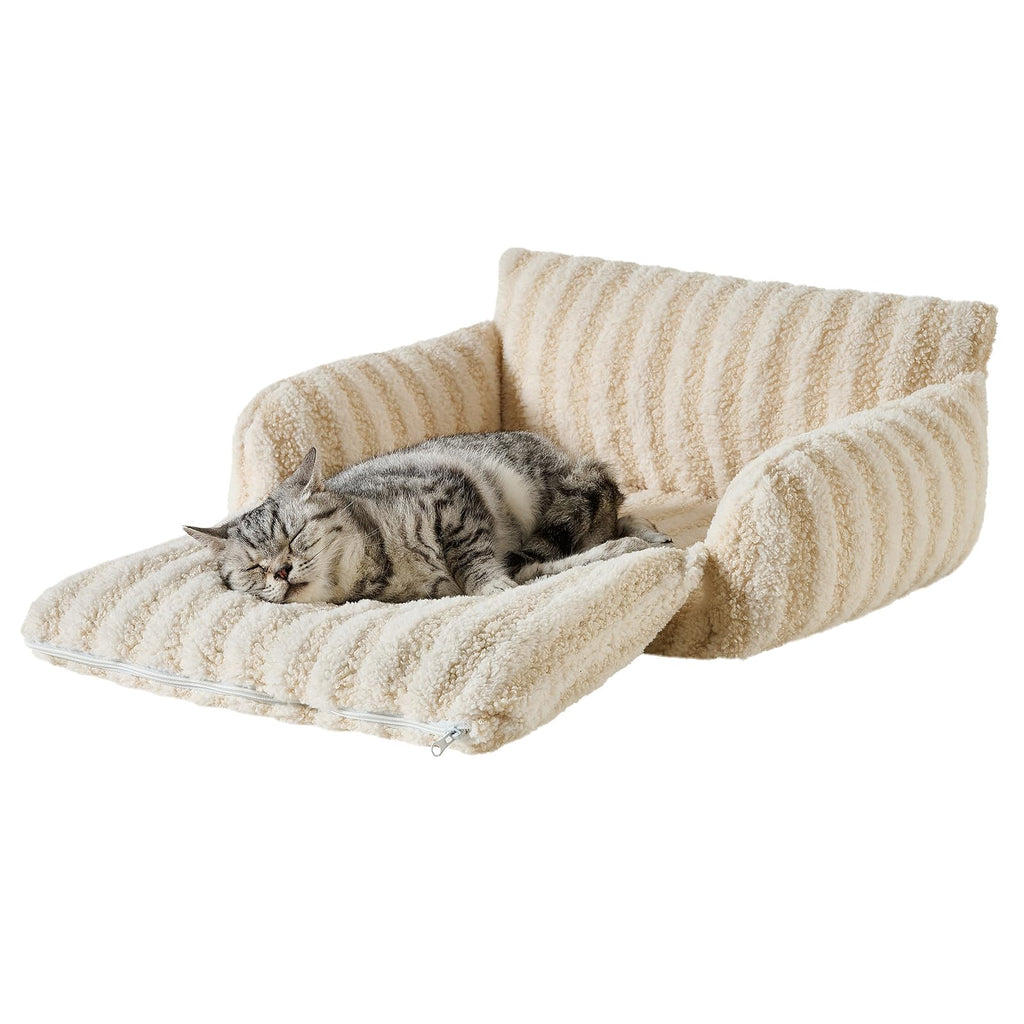Hollypet Cat Bed Small Dog Orthopedic Couch Beds for Pets up to 13 lbs