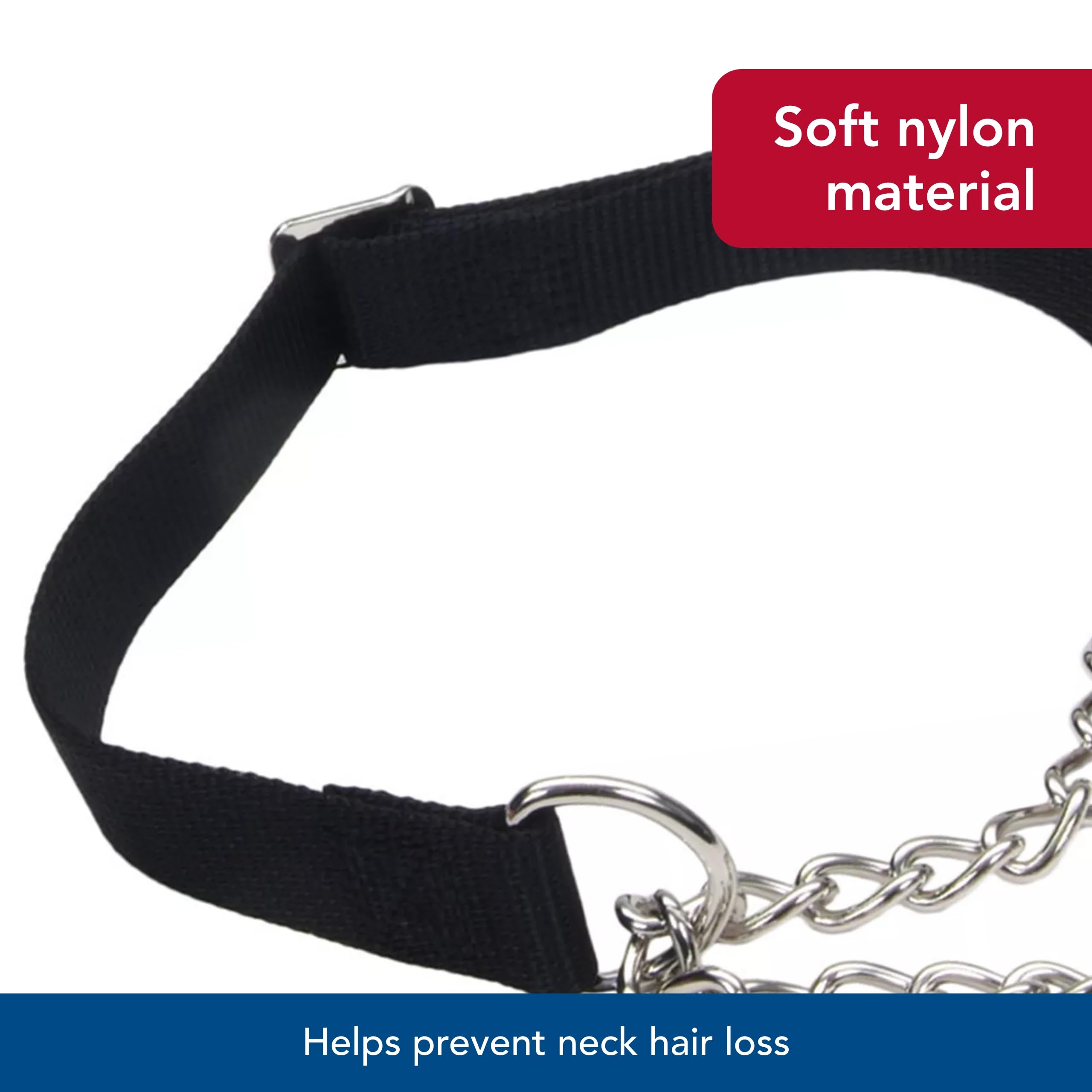 Coastal Pet - Check-Choke - Adjustable Check Training Collar for Dogs, Black, 3/4" x 14"-20"