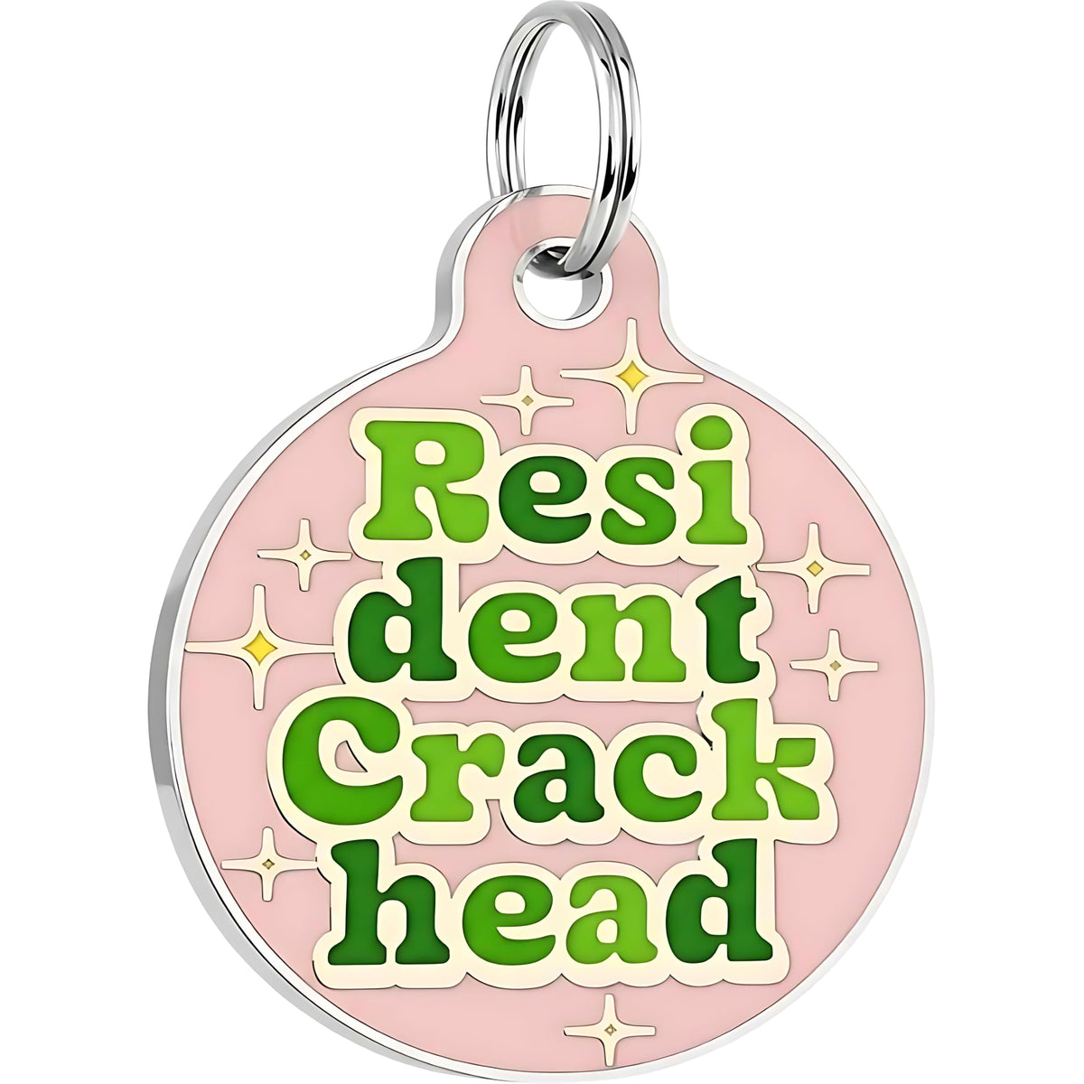 Bad Tags Personalized Dog and Cat ID Tags in 25+ Designs and 2 Sizes - 5 Lines of Custom Engraved Text - Funny Cute Personalized Pet Tags (Land Shark, Large (1.25 inch))