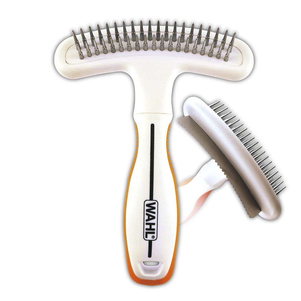 Wahl 2-in-1 Combination Double Row Pet Rake with Hair Shedding Blade