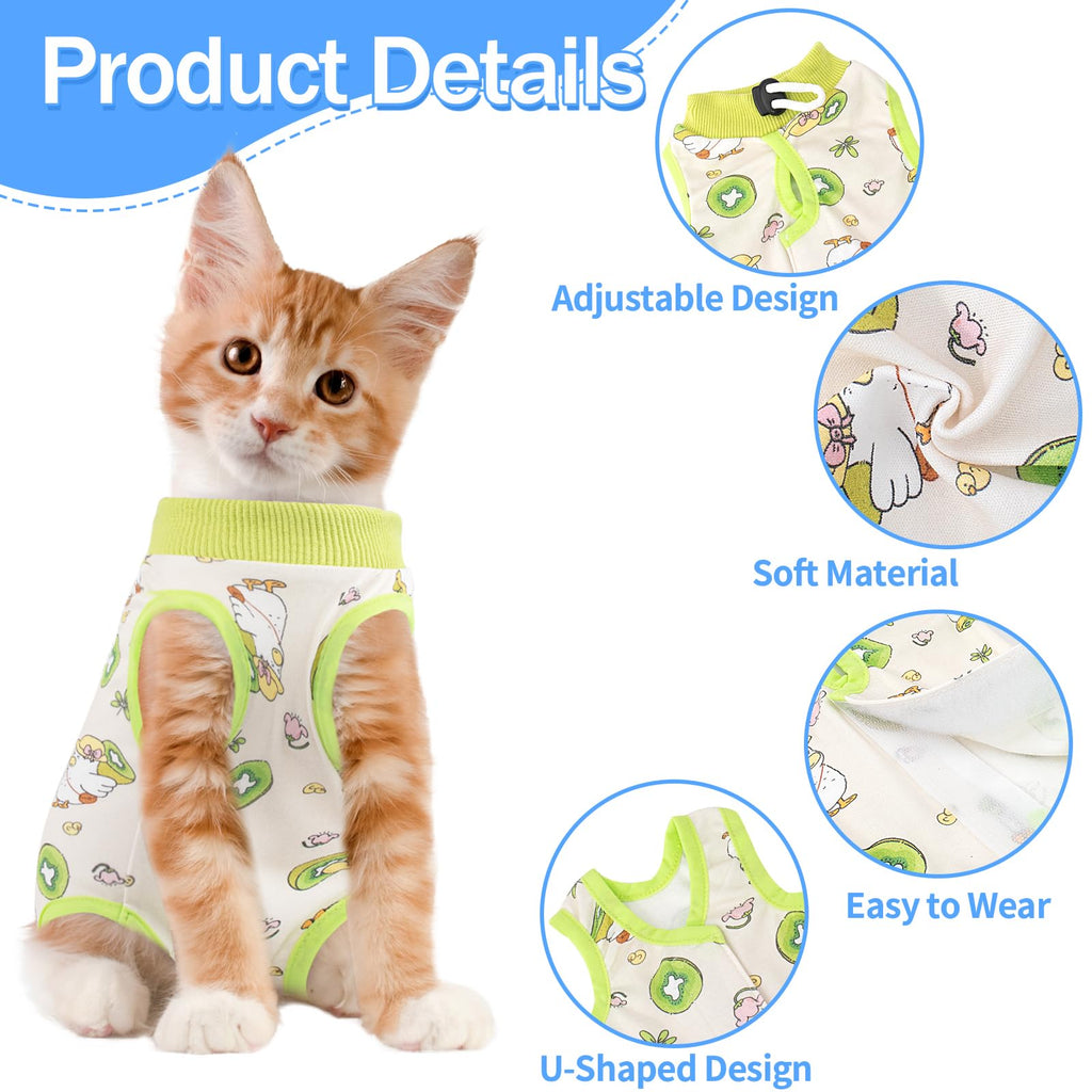 Cat Recovery Suit Female, Breathable Cat Onesie After Surgery Female for Abdominal Wounds or Skin Diseases, Surgery Recovery Suit Kitten Onesie After Spay Wear Anti Licking