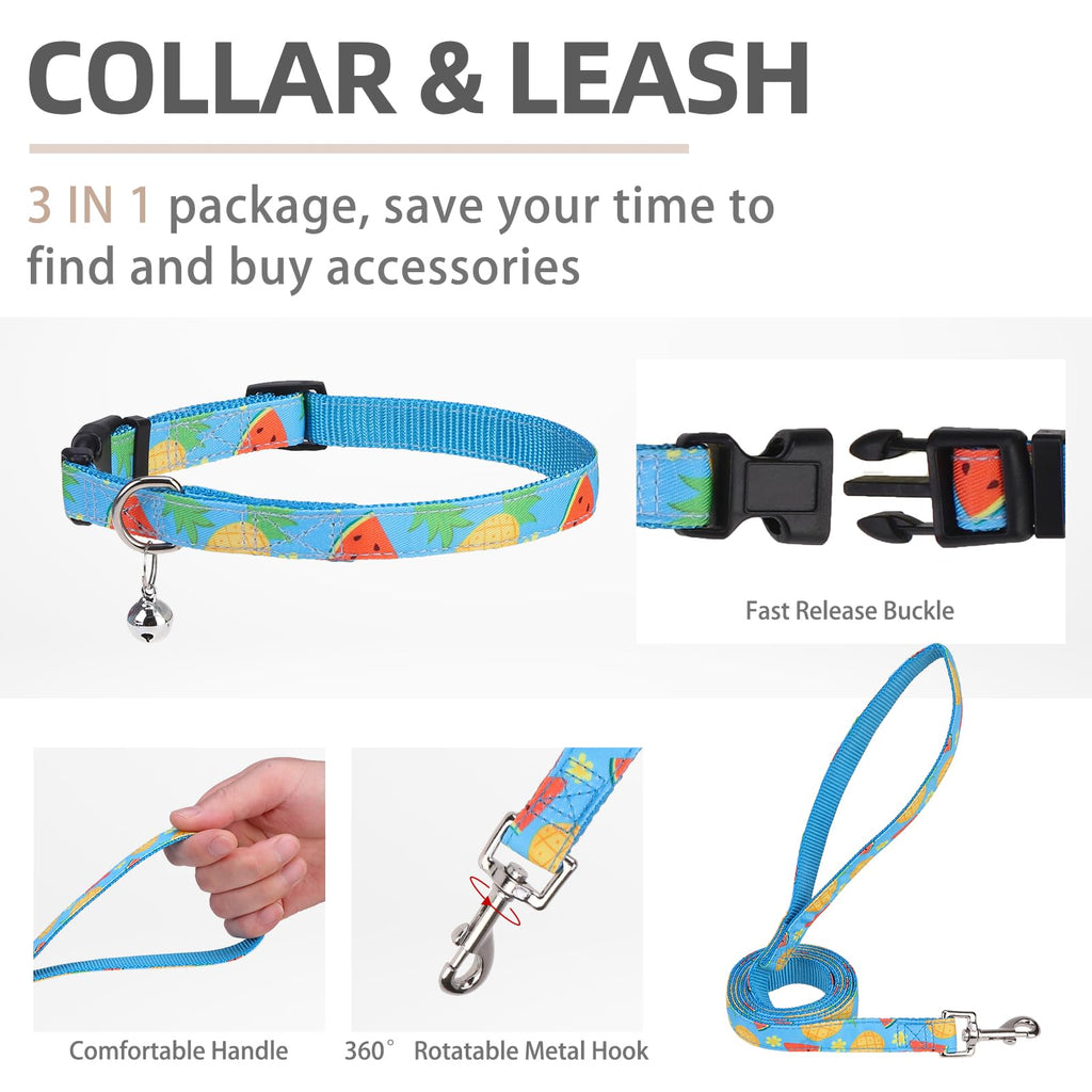 PUPTECK Dog Harness, Collar and Leash Set No Pull for Small Medium Sized