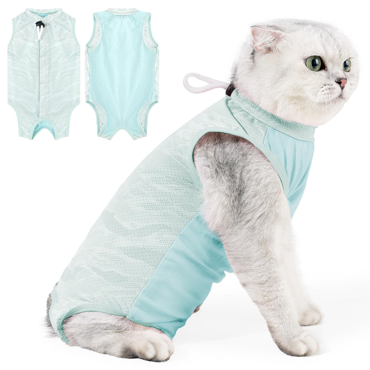 Coppthinktu Cat Recovery Suit Cat Onesie After Surgery for Abdominal Wounds